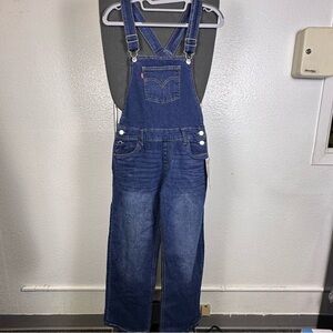 Levi’s Girls Blue Shoecut Denim Overalls Stretch Size 14 Regular
